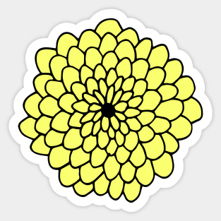 Large Yellow Flower Sticker